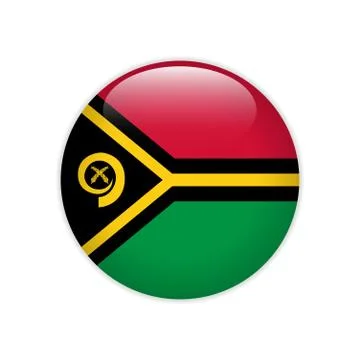 Vanuatu flag on button Stock-Illustration