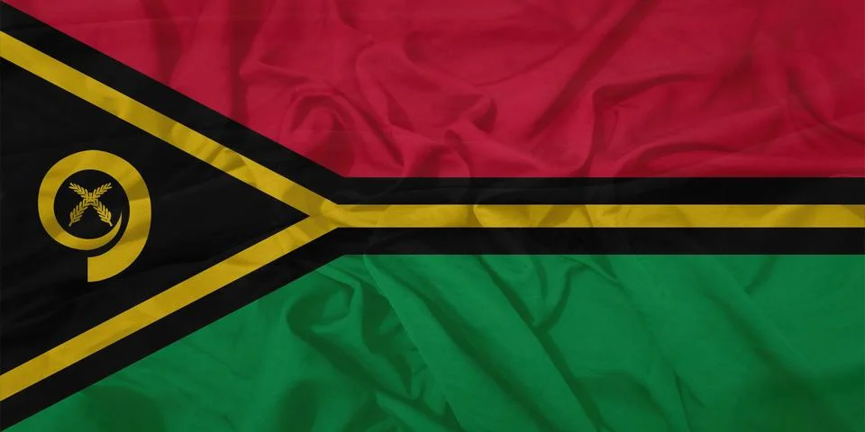 Vanuatu  Flag floating wind wave Stock Photos