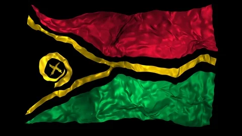 Vanuatu flag Stock Footage 110868036