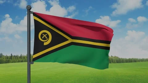 Vanuatu Flag Stock Footage 153256935