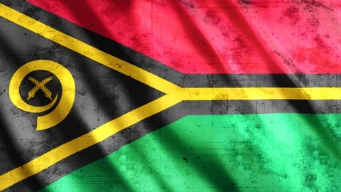 Vanuatu Flag Grunge  Stock Footage 123901580