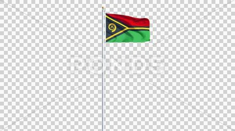 Vanuatu flag, long shot, isolated with alpha channel Stock Photos