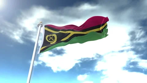 Vanuatu Flag Loop 4K Stock Footage 342795742