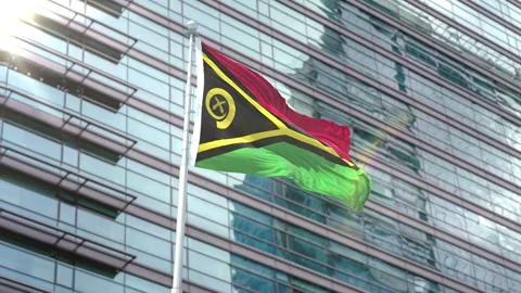 Vanuatu Flag Loop 4K Stock Footage 342795820