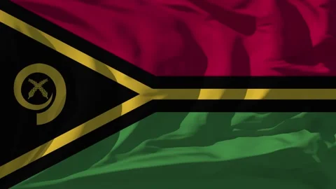 Vanuatu Flag Loop Stock Footage 295744087