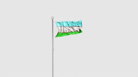  Vanuatu   Flag Pole  Animation Include Alpha 3D Rendering 스톡 동영상 282971591