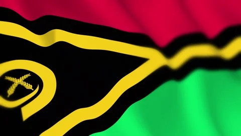 Vanuatu Flag Seamless Loop 4k 60fps on Sky Background Stock Footage 340342009
