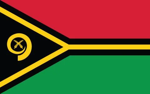 Vanuatu flag vector graphic. Rectangle ni-Vanuatu flag illustration. Vanuatu  Stock Illustration