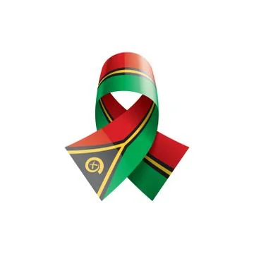 Vanuatu flag, vector illustration on a white background Stock Illustration
