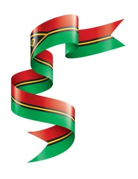 Vanuatu flag, vector illustration on a white background Stock Illustration