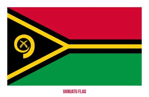 Vanuatu Flag Vector Illustration on White Background. Vanuatu National Flag. Stock Illustration
