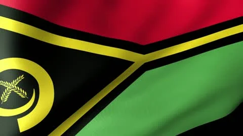 Vanuatu Flag Waving Stock Footage 12230444