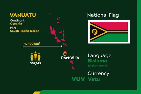 Vanuatu Infographic Stock Illustration