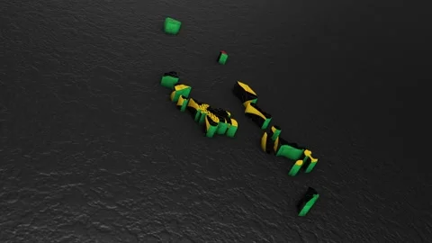 Vanuatu map 3d. 3d map of Vanuatu. Stock Footage 276290705