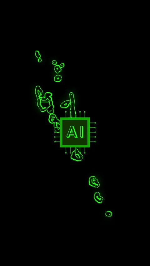 Vanuatu Map AI Chipset Technology Opener Vidéo 337172941