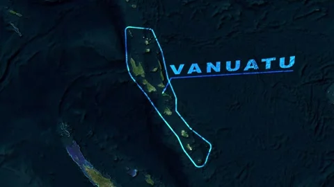 Vanuatu Map Animation Stock Footage 273880403