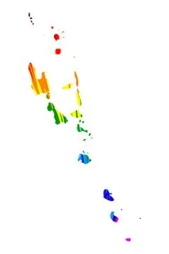 Vanuatu - map is designed rainbow abstract colorful pattern Stock Illustration