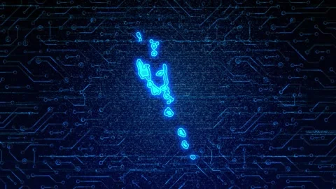 Vanuatu Map Digital Technology Opener Stock Footage 335082868