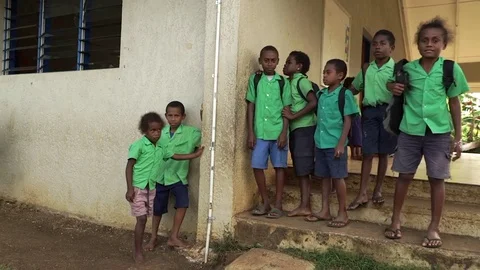 Vanuatu school children Stockbeeldmateriaal 76504018