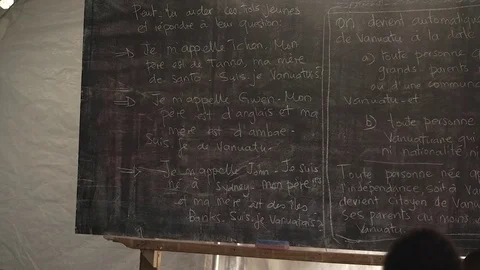 Vanuatu tent classroom Stockbeeldmateriaal 76503809