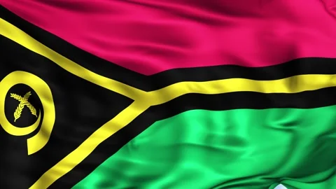 Vanuatu Waving Flag Background Stock Footage 204137977