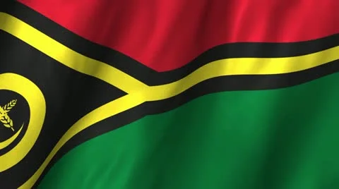 Vanuatu Waving Flag Stock Footage 12374361