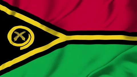 Vanuatu waving flag looping seamless for identity news politics sports camp.. Stock Footage 343734507