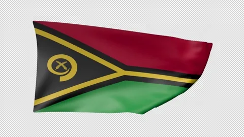 Vanuatu Waving Flag Transparent Alpha Stockbeeldmateriaal 275034000