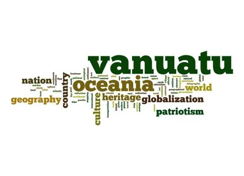 Vanuatu word cloud Stock-Illustration