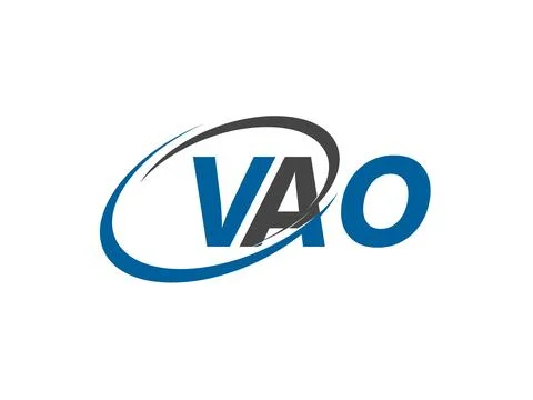 VAO initial letter logo design, vector template 库存插图