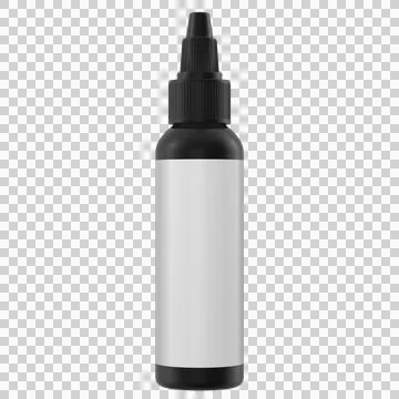 Vape Bottle Realistic 3D Rendering Mockup Template Stock Illustration