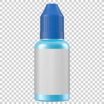 Vape Bottle Realistic 3D Rendering Mockup Template Stock Illustration