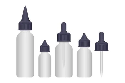 Vape bottle vector illustration isolated on white background Stock Illustration