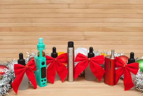 Vape Christmas. Stock Photos