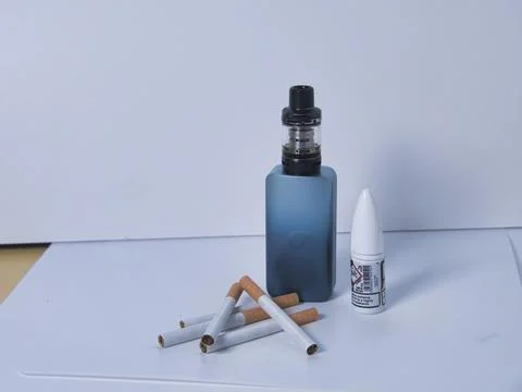 Vape with cigarettes Stock Photos