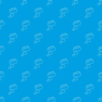 Vape clouds pattern vector seamless blue 库存插图