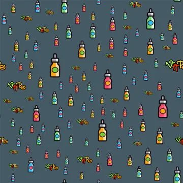 Vape device vector cigarette vaporizer illustration pattern Stock Illustration
