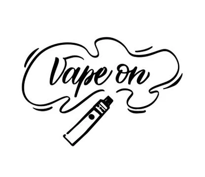 Vape on emblems. Vector illustration on the white background. 스톡 일러스트