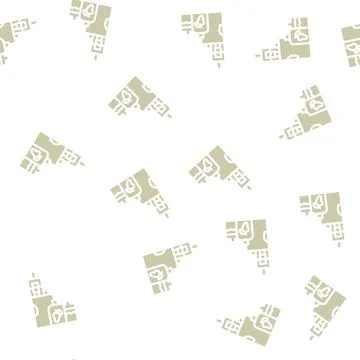 Vape flavor mango glyph vector seamless pattern Stock Illustration