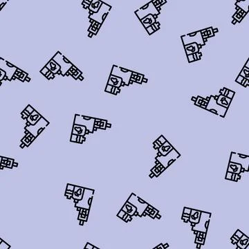 Vape flavor mango line vector seamless pattern イラスト素材