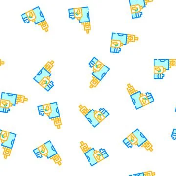 Vape flavor mango vector seamless pattern Stock Illustration