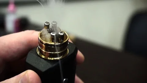 Vape hot steam Stock Footage 74671236
