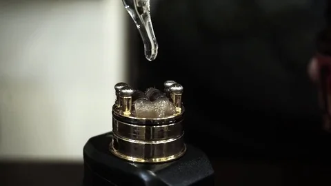 Vape liquid drips Stock Footage 74671239