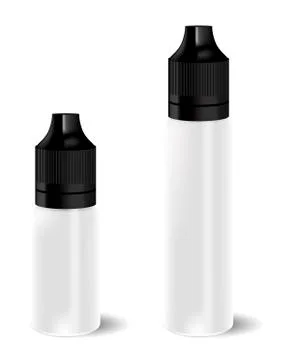 Vape liquid dropper bottle set Realistic essential Stock Illustration