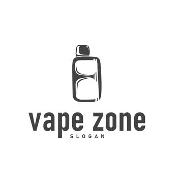 Vape logo silhouette design simple vintage retro old concept vape accessori.. Stock Illustration