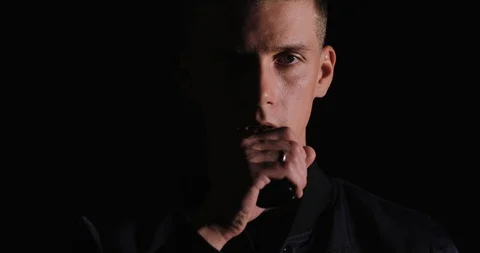 Vape man, electronic cigarette. Stock Footage 97753402