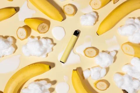 Vape Pen With Decorative Elements Representing Flavor Profile Stock Photos