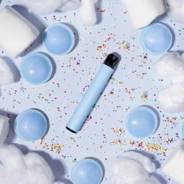 Vape Pen With Decorative Elements Representing Flavor Profile Stock Photos