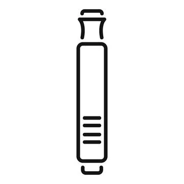 Vape pen electronic cigarette device line icon Stock Illustration