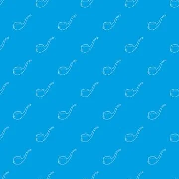 Vape pipe pattern seamless blue Stock Illustration